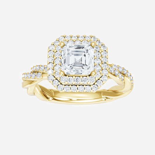 Asscher Brilliant Ring