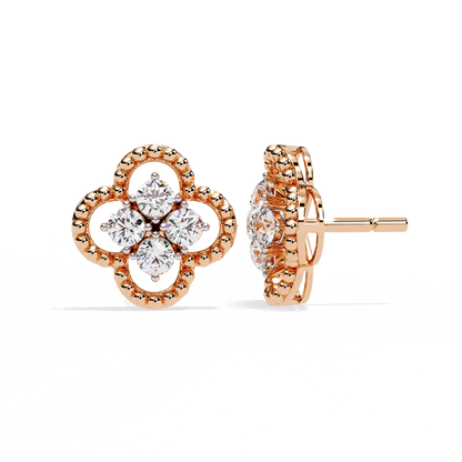 Timeless Clover Lab-Grown Diamond Stud Earring