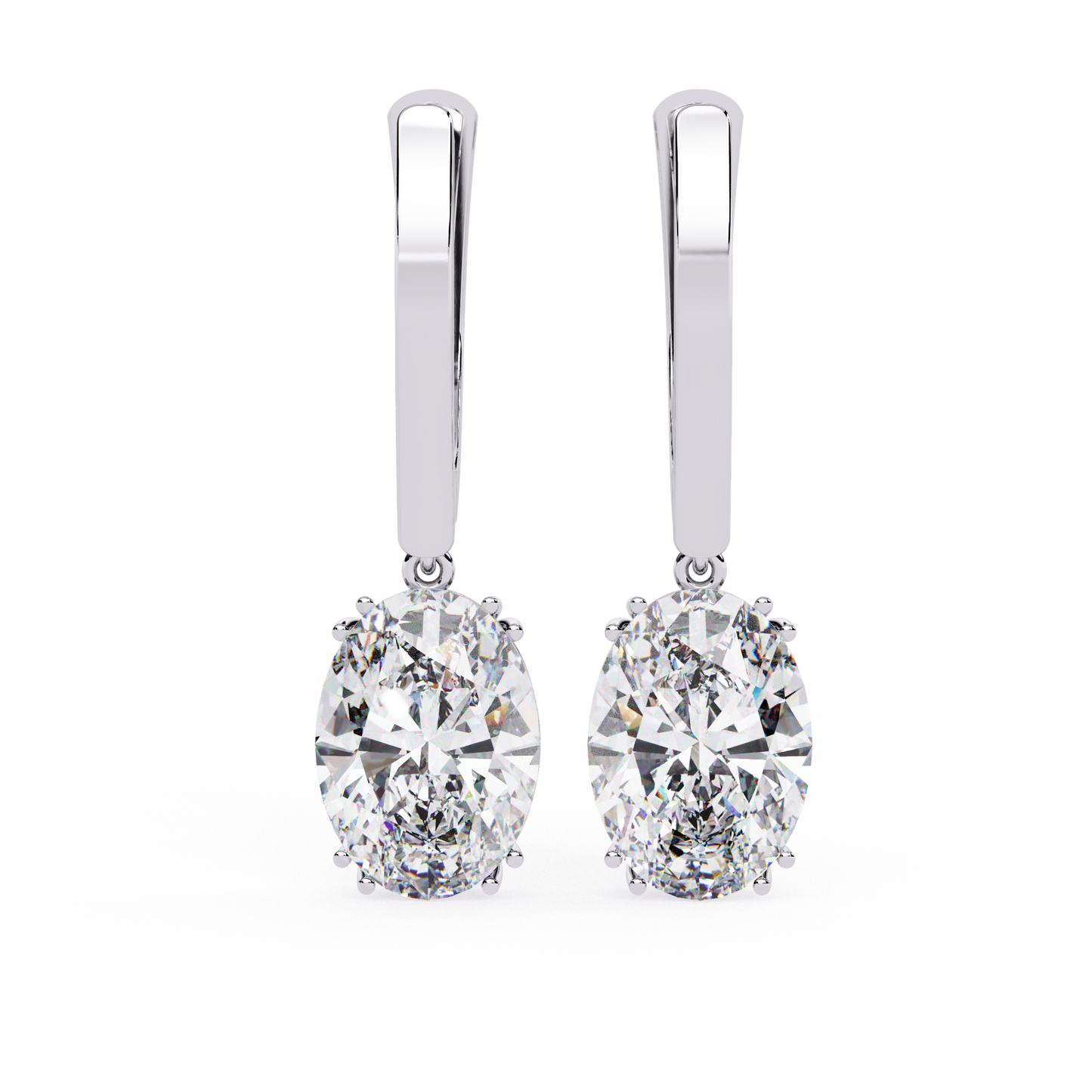 2.00 CT Lab Grown Diamond Drop Earrings in 14K Gold