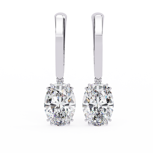 2.00 CT Lab Grown Diamond Drop Earrings in 14K Gold