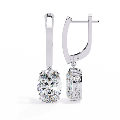 2.00 CT Lab Grown Diamond Drop Earrings in 14K Gold