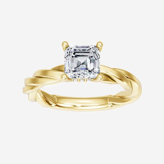 Asscher Victrorian Charm Ring