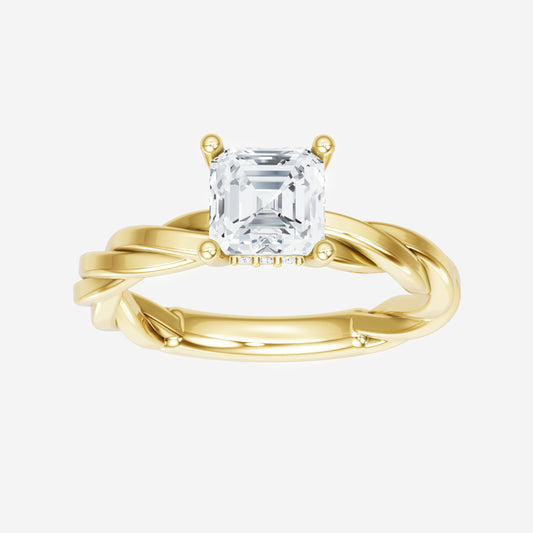 Asscher Victrorian Charm Ring