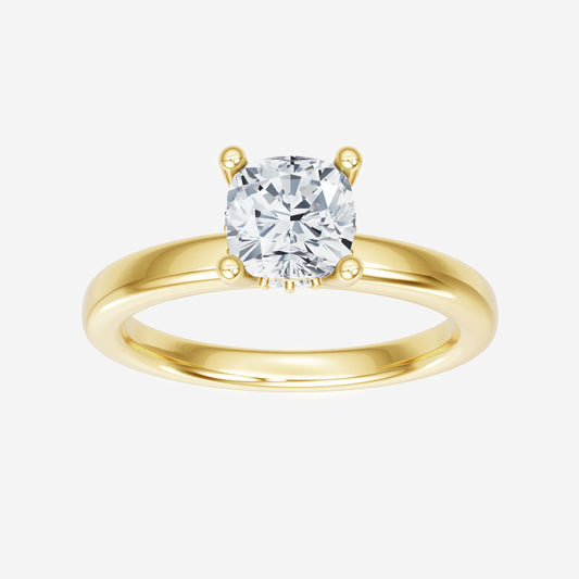 Cushion Graceful Hidden Halo Ring