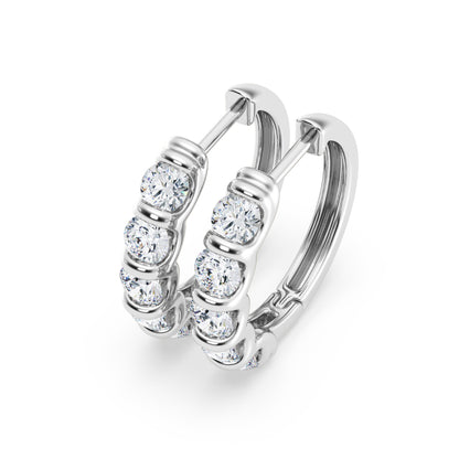 1.00ct Lab Grown Diamond Hoop Earrings