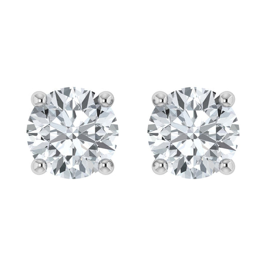 QSE Certified Lab Grown Diamond Round Studs Earrings .50ct