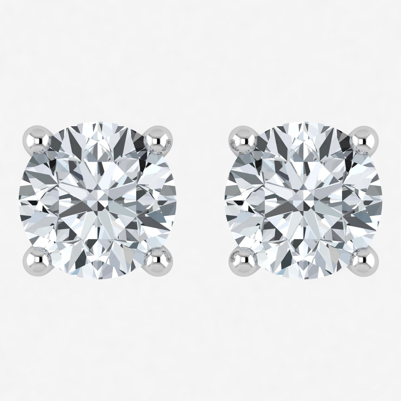 IGI Certified Lab-Grown Diamond Stud Earrings (4ct & 5ct)