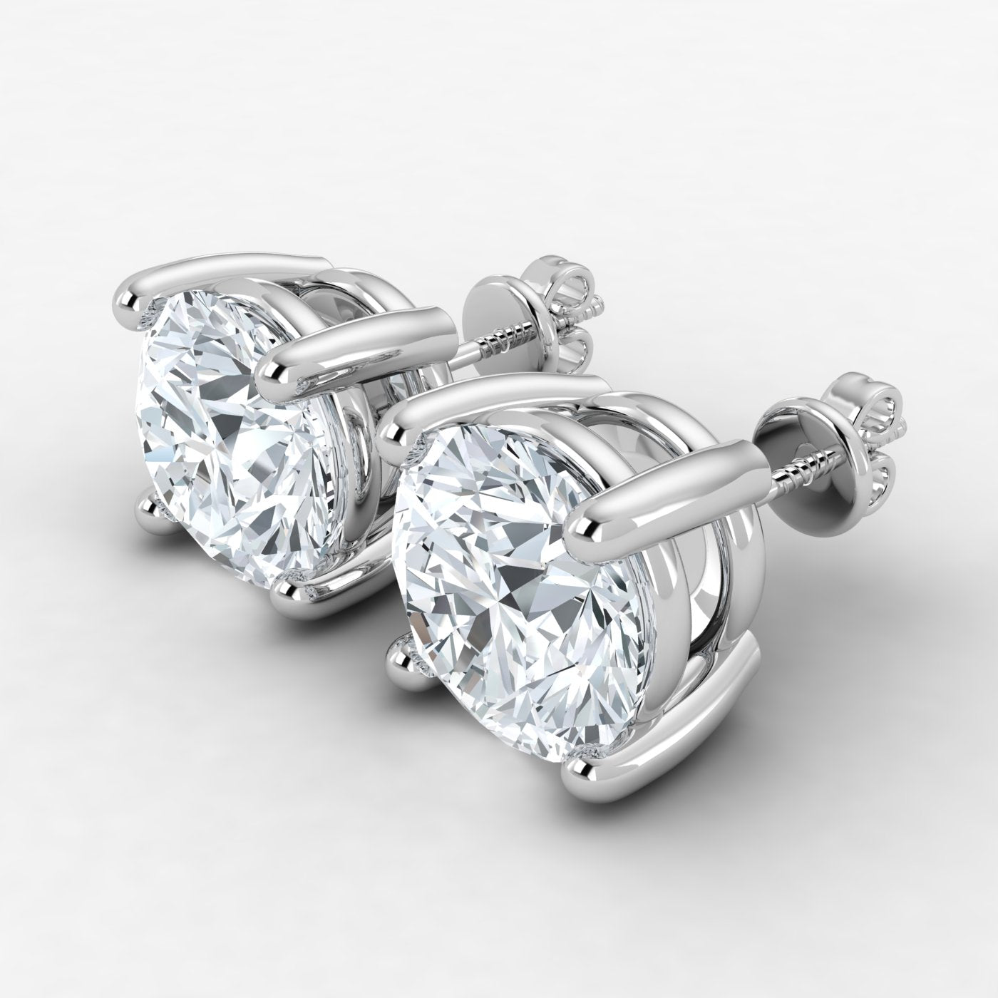 IGI Certified Lab-Grown Diamond Stud Earrings (4ct & 5ct)