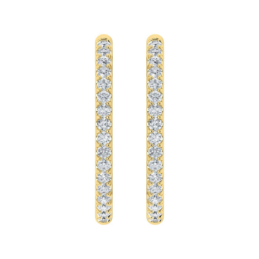 Lab Grown Diamond Dazzling Hoop Earrings (0.25ct-1.00ct)