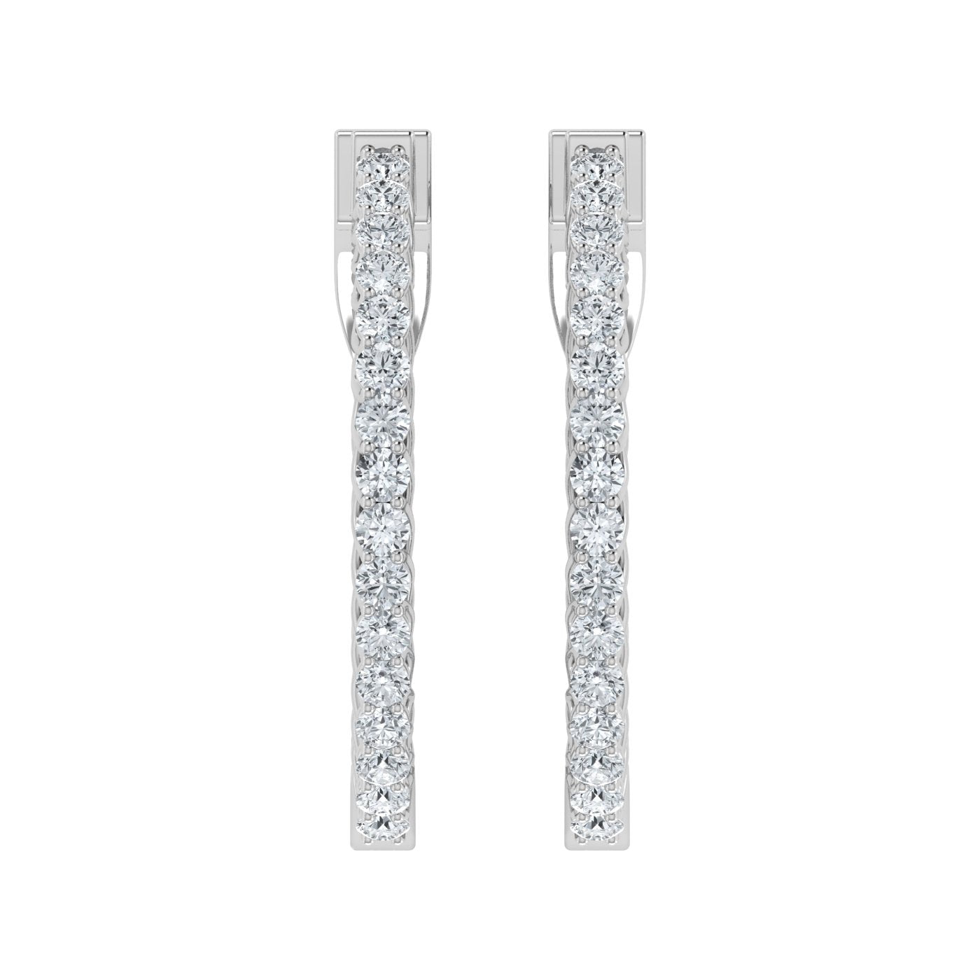 Lab Grown Diamond Crafted Grace Hoop Earrings (0.50ct - 3.00ct)