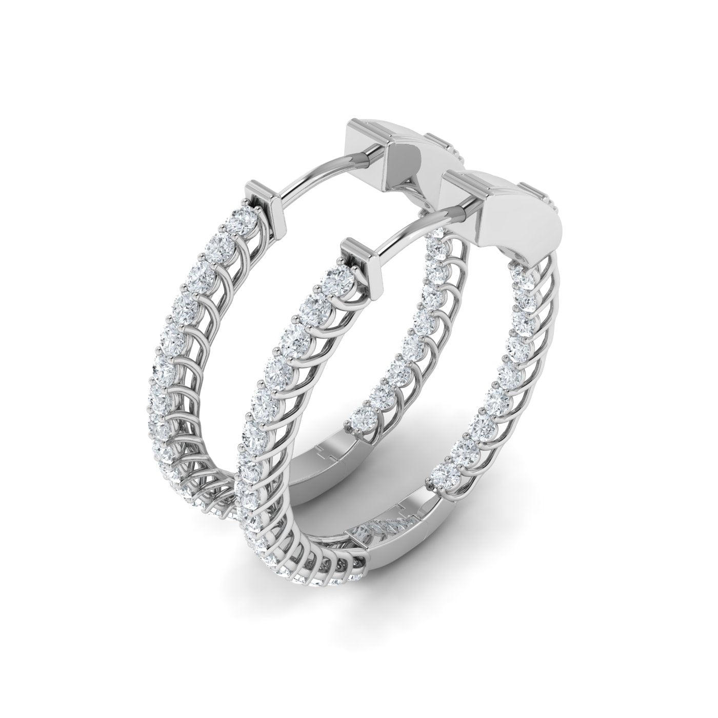 Lab Grown Diamond Crafted Grace Hoop Earrings (0.50ct - 3.00ct)