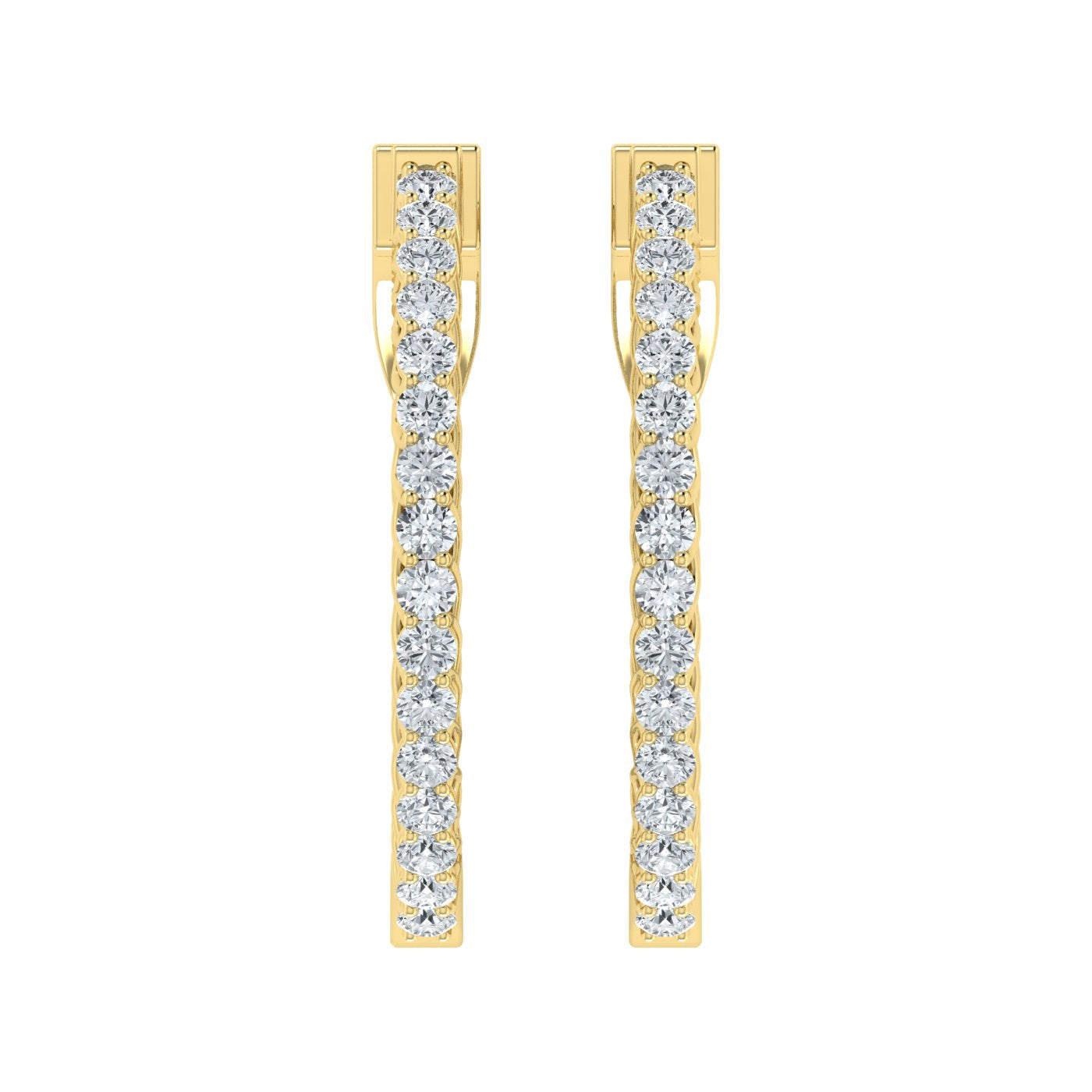 Lab Grown Diamond Crafted Grace Hoop Earrings (0.50ct - 3.00ct)