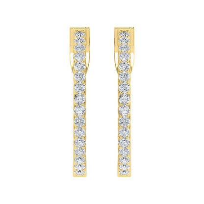 Lab Grown Diamond Crafted Grace Hoop Earrings (0.50ct - 3.00ct)