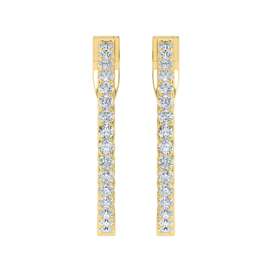 Lab Grown Diamond Crafted Grace Hoop Earrings (0.50ct - 3.00ct)