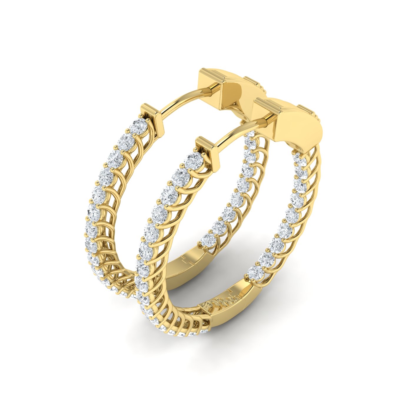 Lab Grown Diamond Crafted Grace Hoop Earrings (0.50ct - 3.00ct)