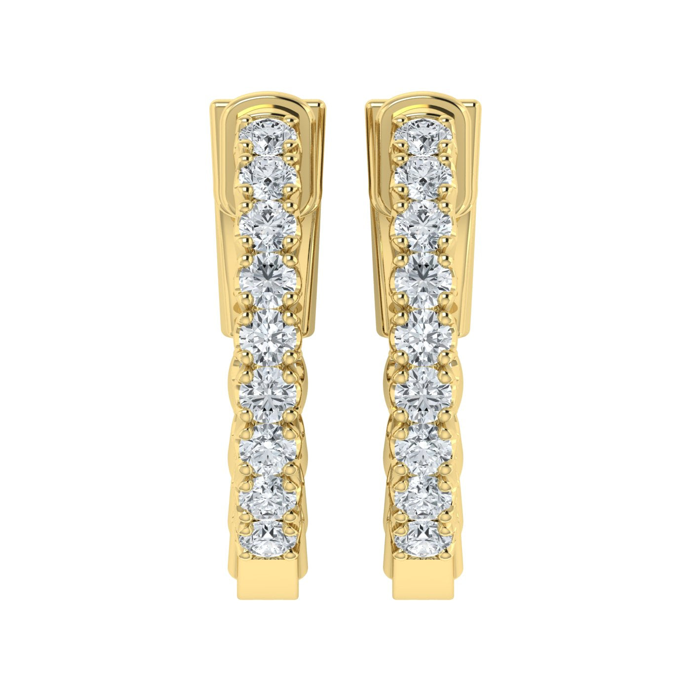 Lab Grown Diamond Elegant Hoop Earrings (0.25ct-2.00ct)