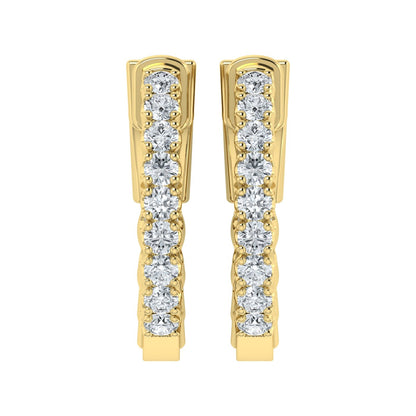 Lab Grown Diamond Elegant Hoop Earrings (0.25ct-2.00ct)