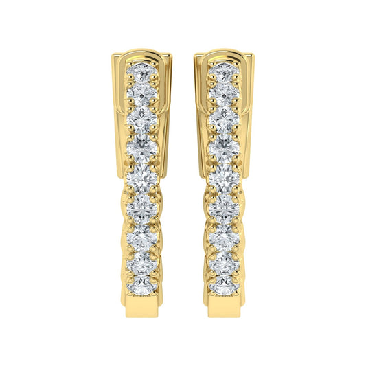 Elegantes aros con diamantes cultivados en laboratorio (0,25 ct-2,00 ct)