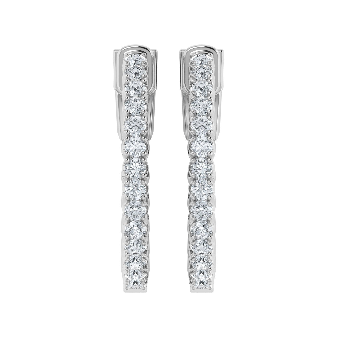 Lab Grown Diamond Elegant Hoop Earrings (0.25ct-2.00ct)