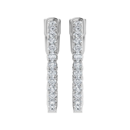 Lab Grown Diamond Elegant Hoop Earrings (0.25ct-2.00ct)