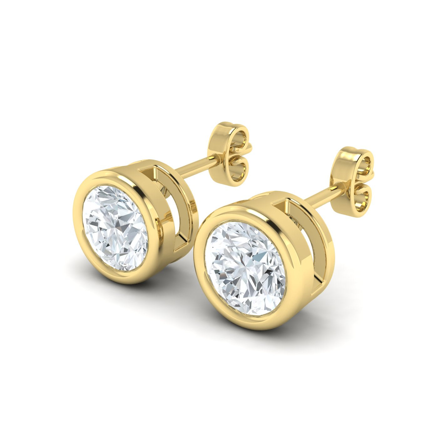 Lab Grown Diamond Bezel Set Studs (0.50ct-2.00ct)