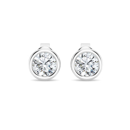 1.50ct Lab Grown Diamond Bezel Set Stud Earring