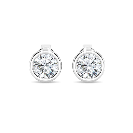 1.50ct Lab Grown Diamond Bezel Set Stud Earring