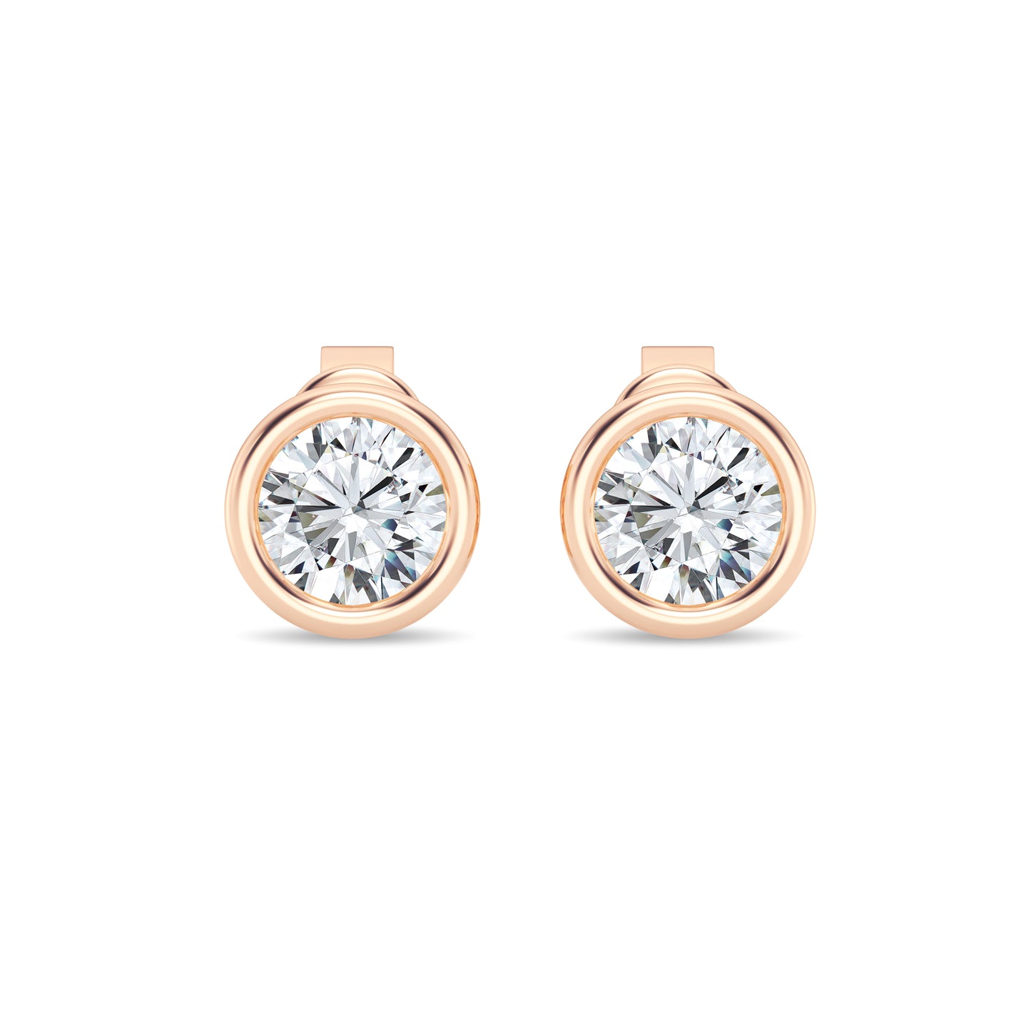 1.50ct Lab Grown Diamond Bezel Set Stud Earring