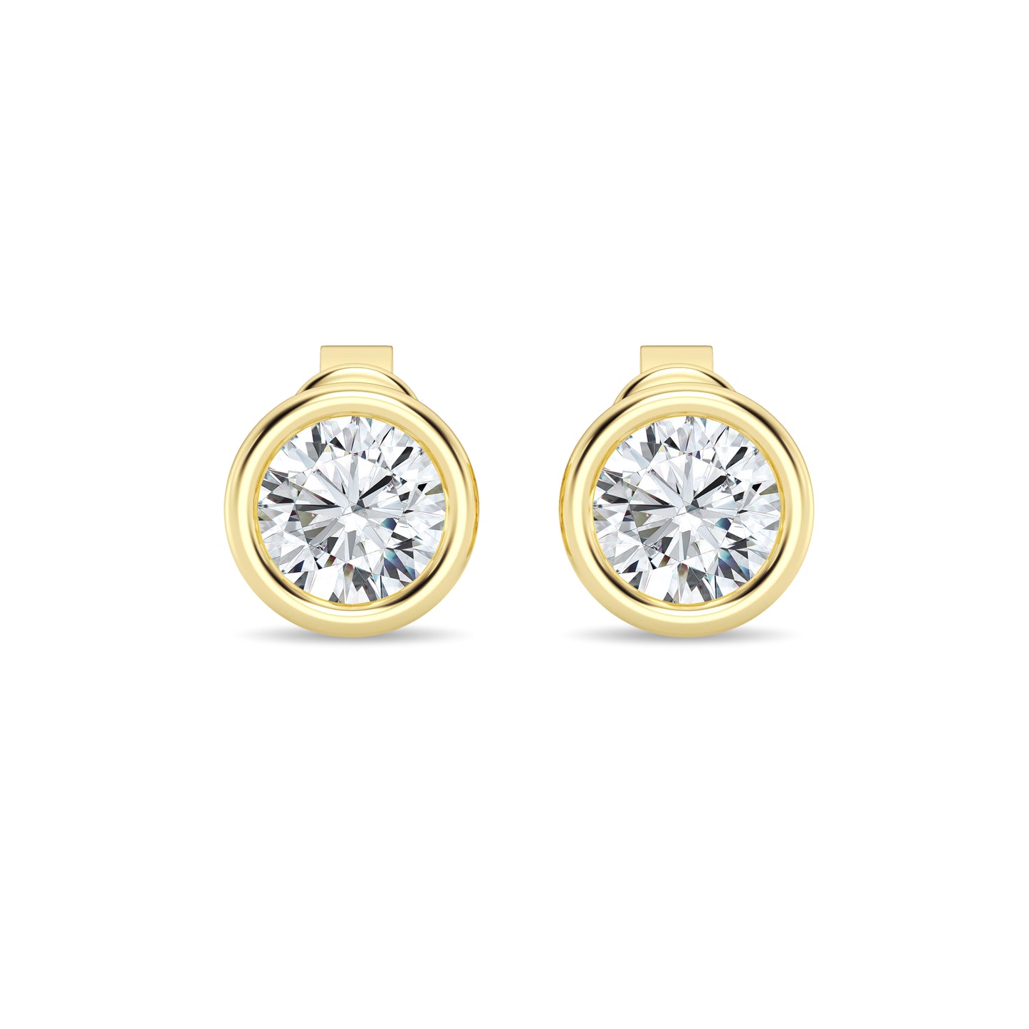 1.50ct Lab Grown Diamond Bezel Set Stud Earring