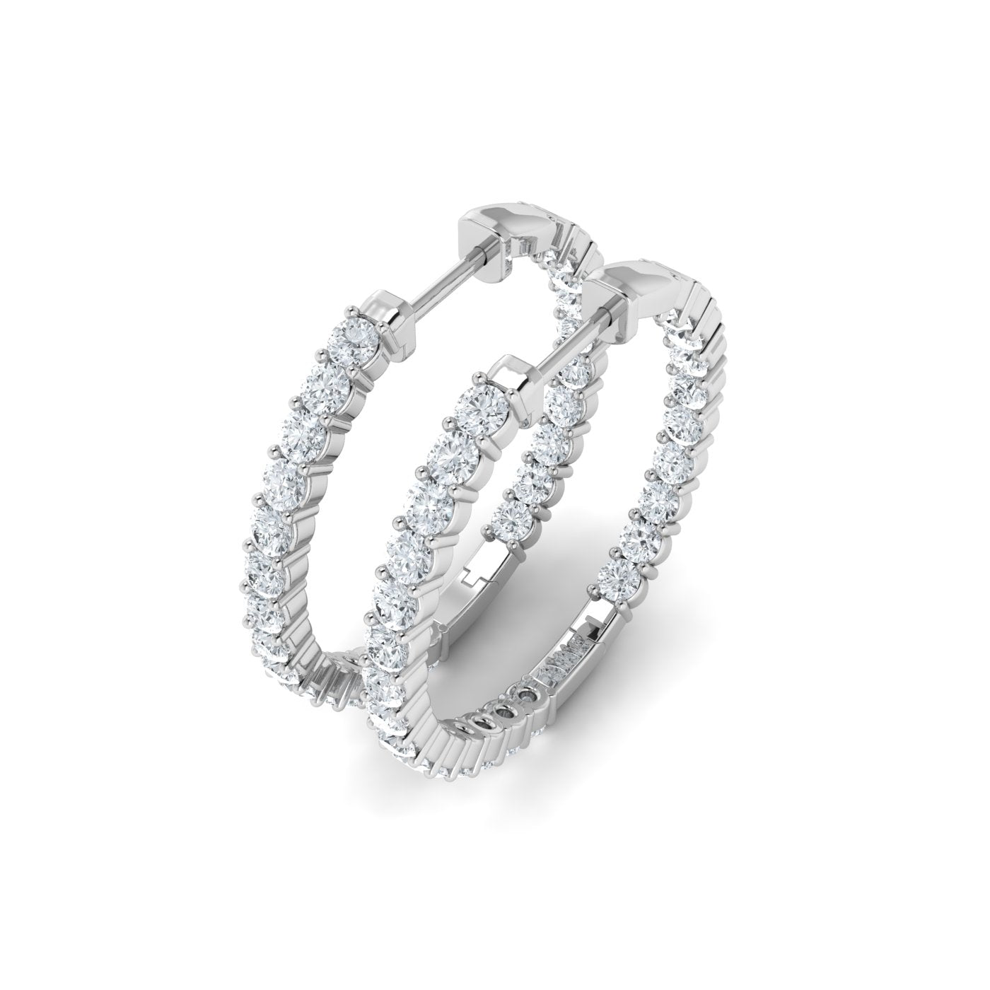 Lab Grown Diamond Inside Out Hoop Earrings (0.50ct-2.00ct)