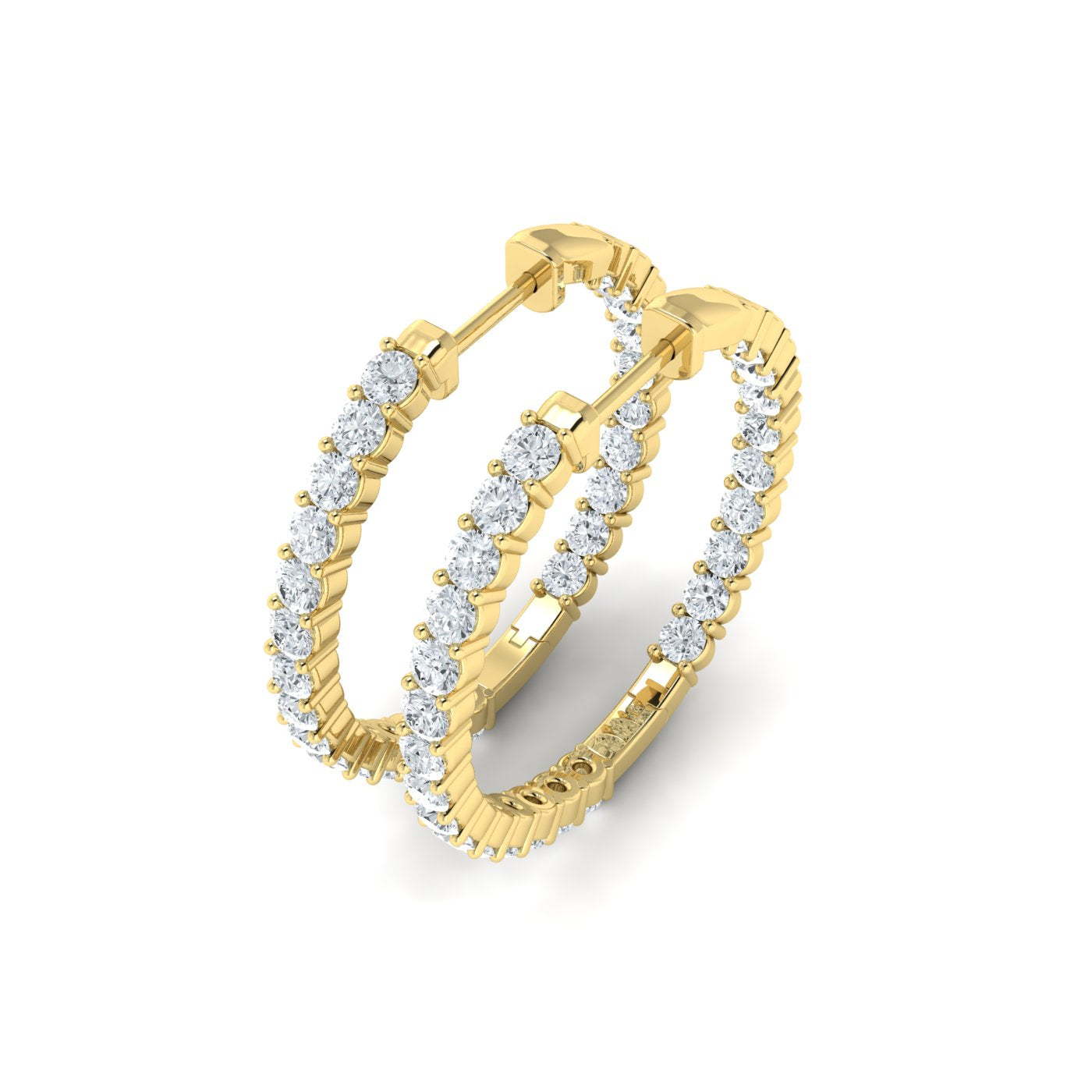 Lab Grown Diamond Inside Out Hoop Earrings (0.50ct-2.00ct)