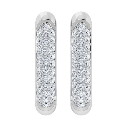 0.25ct  Lab Grown Diamond Hoop Earring,Earring,Omega Virtual,lab grown diamond, LGD Earring, Virtual,Shop QSE,www.shopqse.com,US