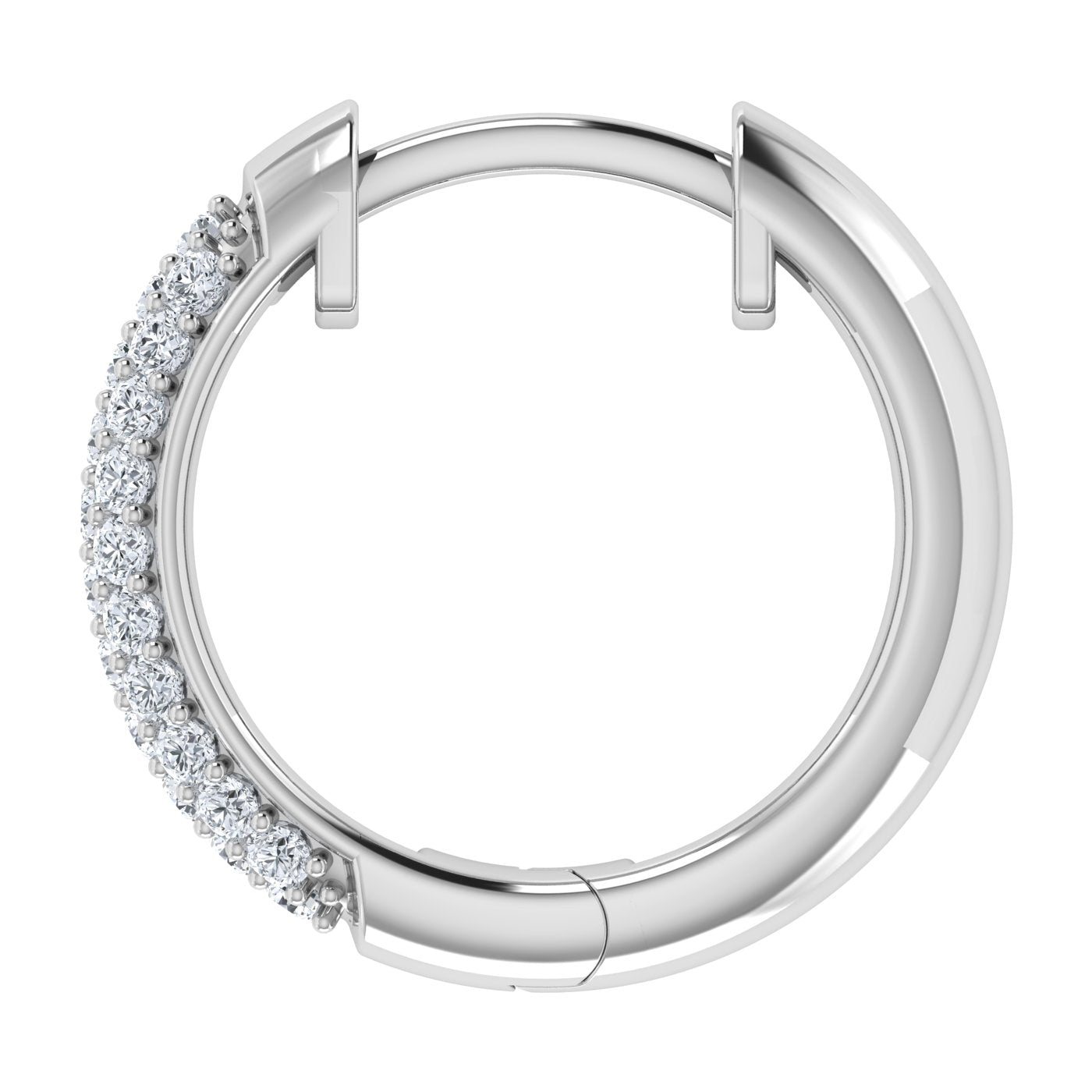 0.25ct  Lab Grown Diamond Hoop Earring,Earring,Omega Virtual,lab grown diamond, LGD Earring, Virtual,Shop QSE,www.shopqse.com,US