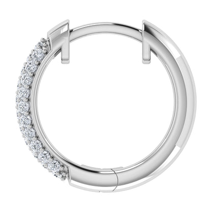 0.25ct  Lab Grown Diamond Hoop Earring,Earring,Omega Virtual,lab grown diamond, LGD Earring, Virtual,Shop QSE,www.shopqse.com,US