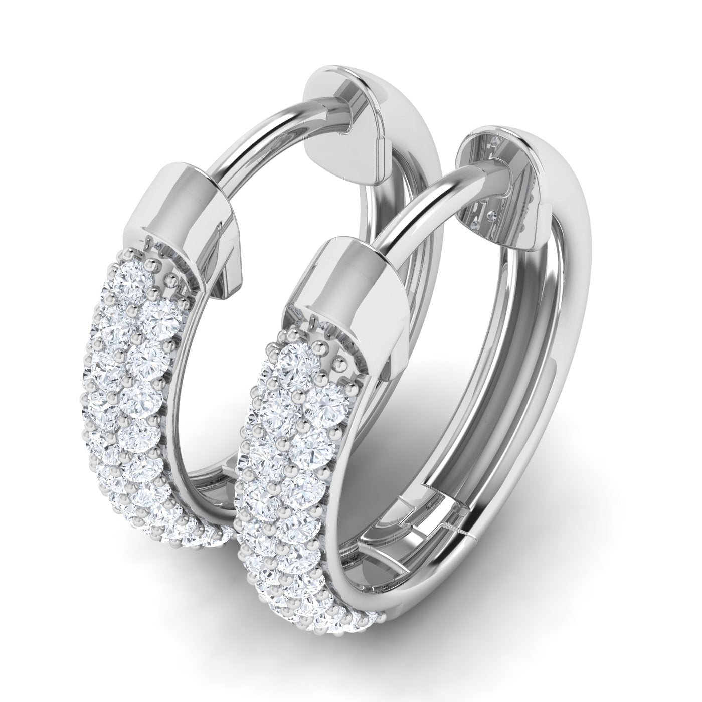 0.25ct  Lab Grown Diamond Hoop Earring,Earring,Omega Virtual,lab grown diamond, LGD Earring, Virtual,Shop QSE,www.shopqse.com,US