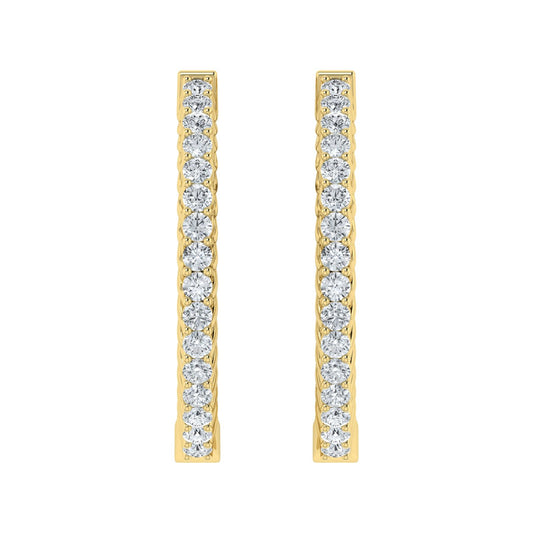 Lab Grown Diamond Enchanting Hoop Earrings (0.25ct - 0.50ct)