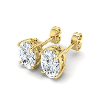 Lab Grown Diamond Elegant Oval Studs (0.50ct-2.00ct)