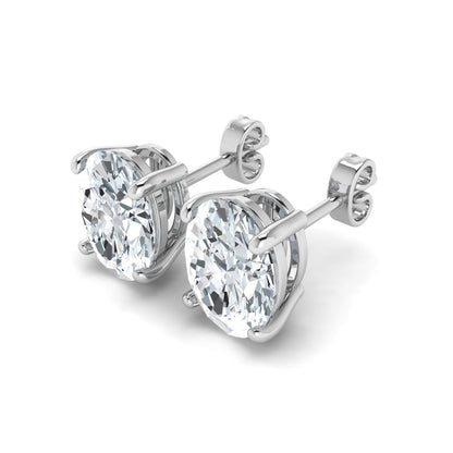 Lab Grown Diamond Elegant Oval Studs (0.50ct-2.00ct)