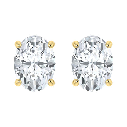 Lab Grown Diamond Elegant Oval Studs (0.50ct-2.00ct)