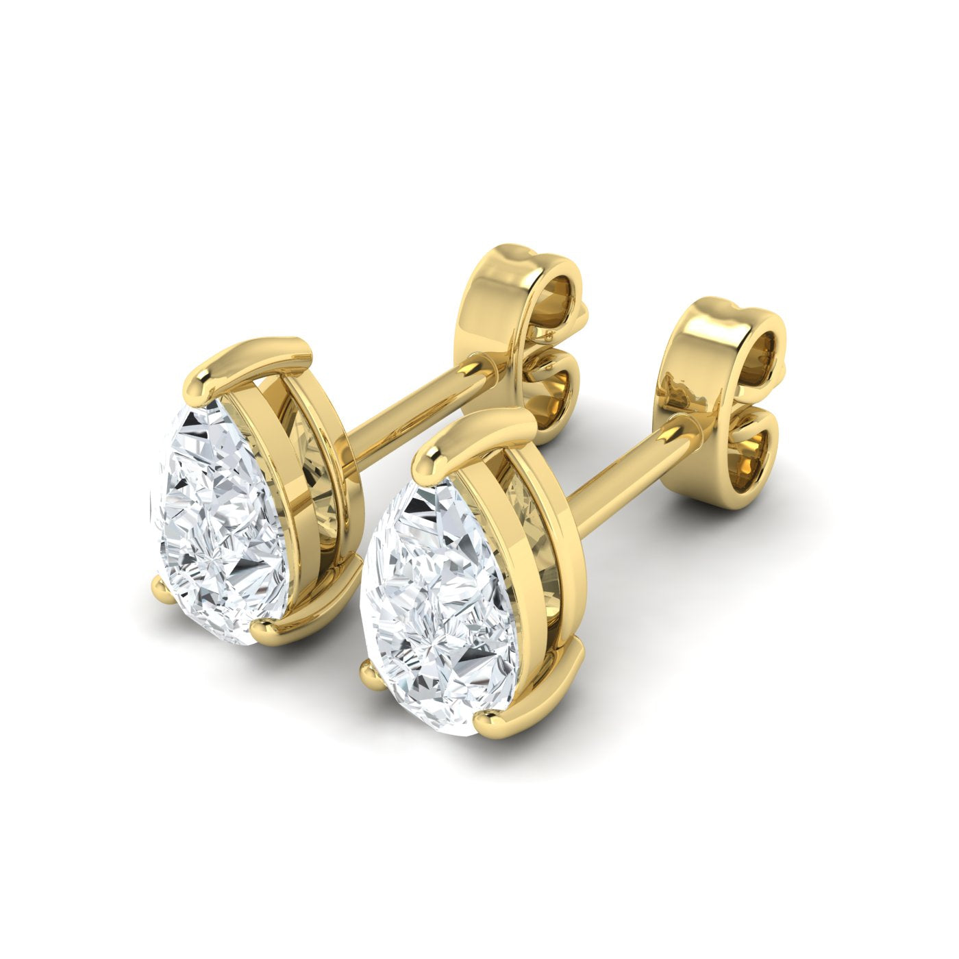 Lab Grown Diamond Pear Solitaire Earrings (0.50ct-1.00ct)