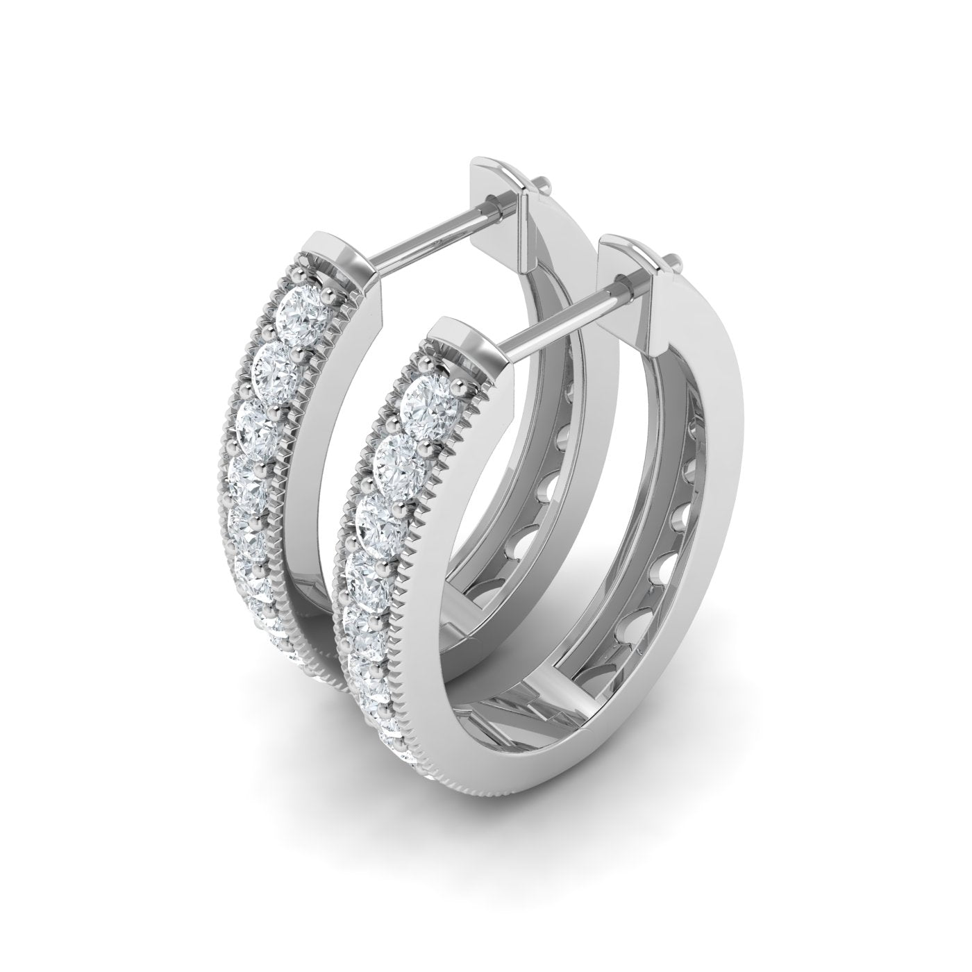 Lab Grown Diamond Celestial Hoop Earrings (0.25ct - 0.50ct)