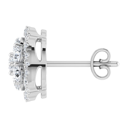 0.75ct Lab Grown Diamond  Flower Earring