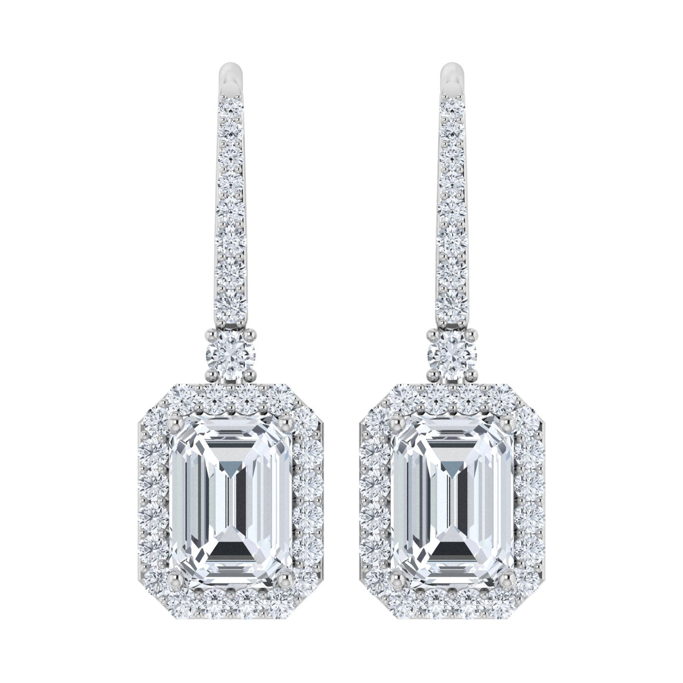 emerald cut earring