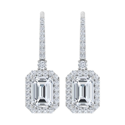 emerald cut earring