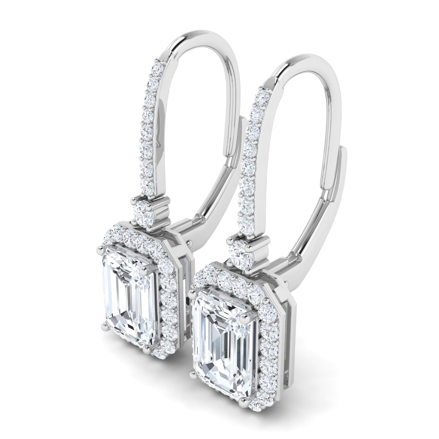 emerald cut earring