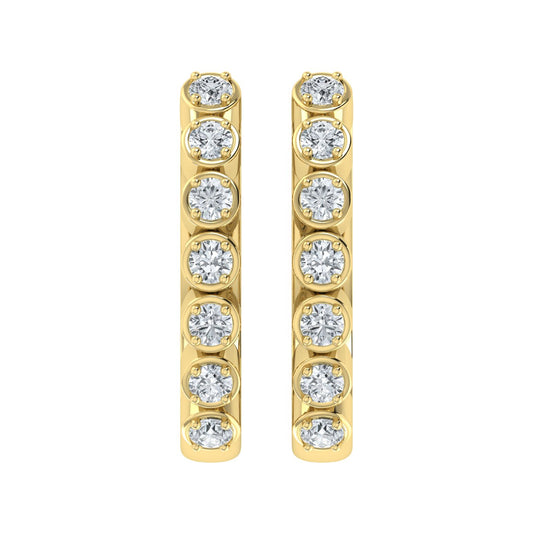 0.50ct Lab Grown Diamond Vintage Hoop Earrings