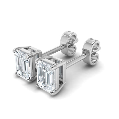 Lab Grown Diamond Emerald Cut Studs (0.50ct-1.00ct)