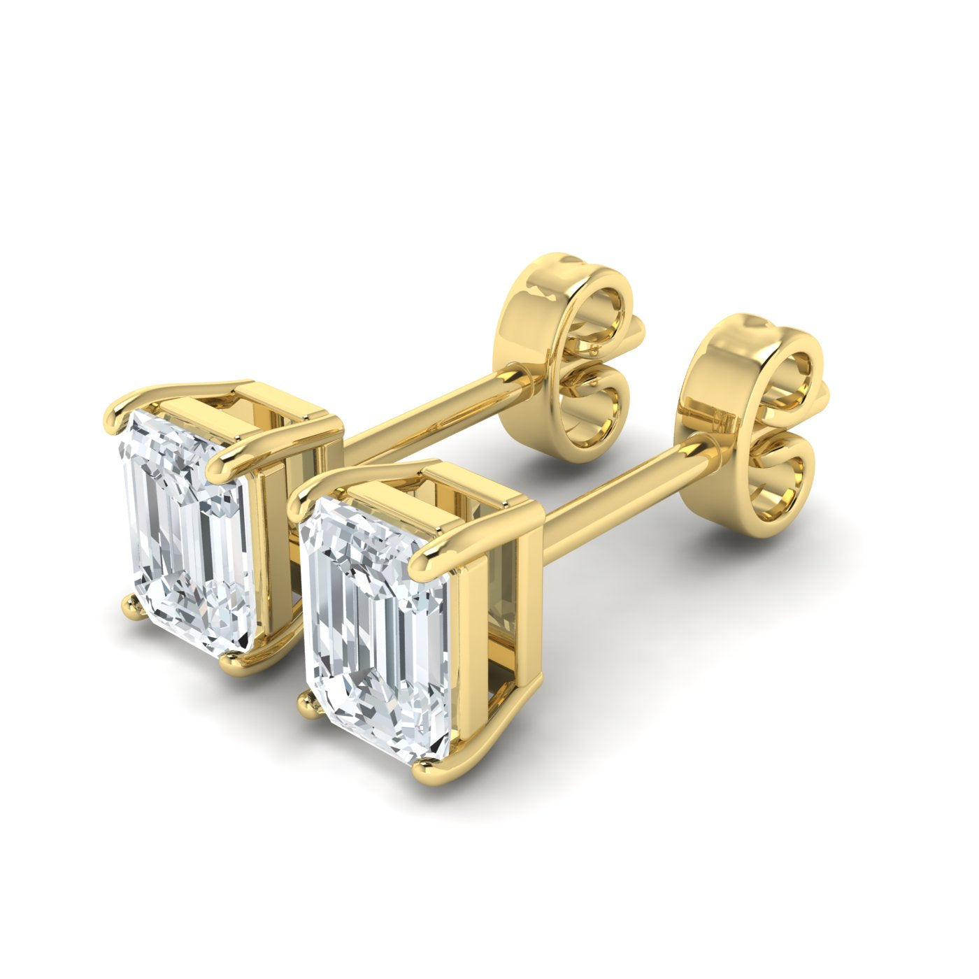 Lab Grown Diamond Emerald Cut Studs (0.50ct-1.00ct)