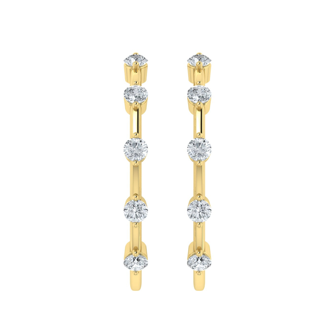 0.50ct Lab Grown Diamond Luxe Hoop Earrings