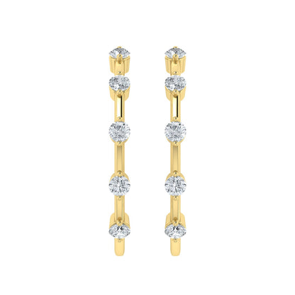 0.50ct Lab Grown Diamond Luxe Hoop Earrings